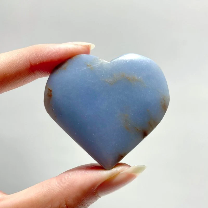 2 Size Beautiful Angelite Heart Wholesale - Image 5