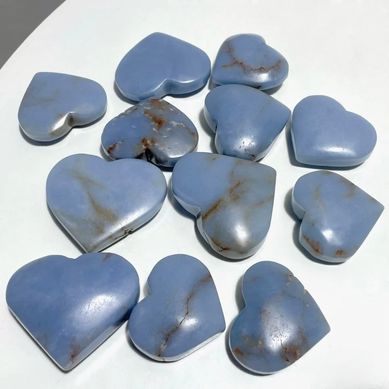 2 Size Beautiful Angelite Heart Wholesale - Image 7