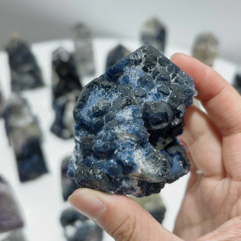 29 Pieces Beautiful Blue Fluorite Raw Tower Specimen Stone - Image 2