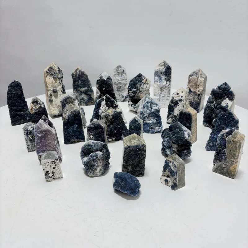 29 Pieces Beautiful Blue Fluorite Raw Tower Specimen Stone - Image 7