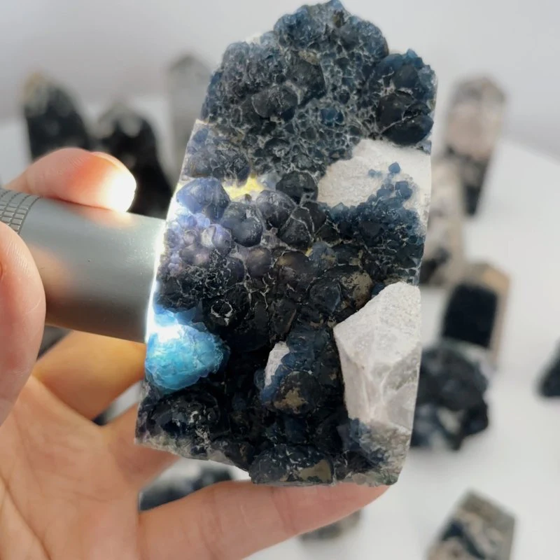 29 Pieces Beautiful Blue Fluorite Raw Tower Specimen Stone - Image 8