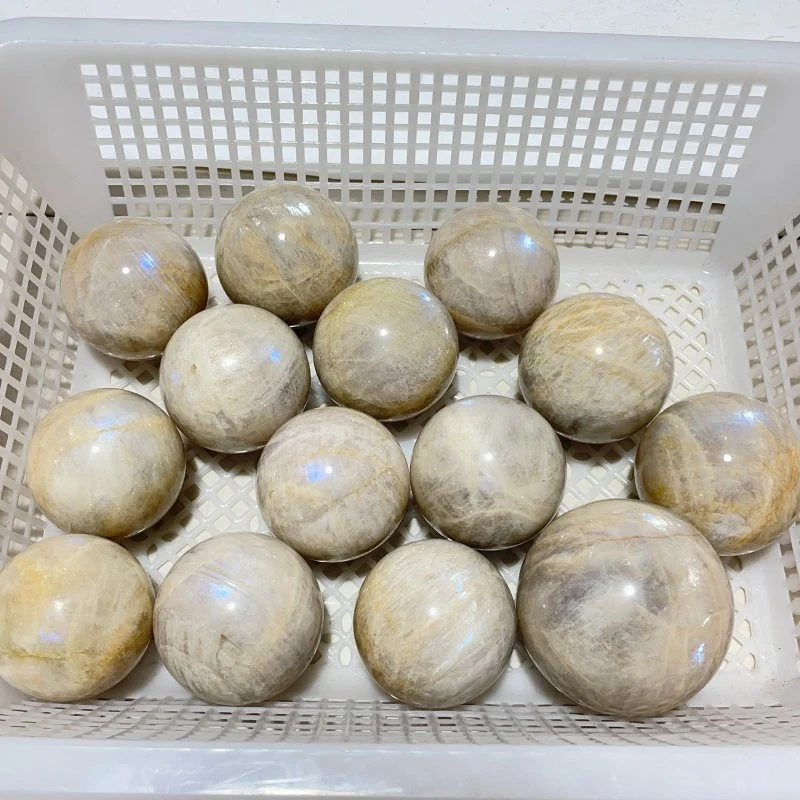 14 Pieces Beautiful Blue Moonstone Spheres - Image 4
