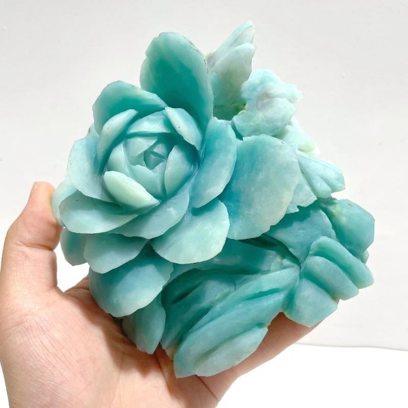 Beautiful Caribbean Calcite Large Flower Carving - Image 3