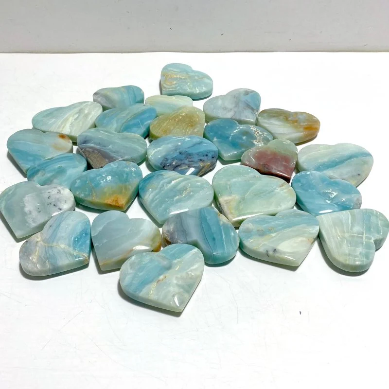 Beautiful Caribbean Calcite Heart Wholesale