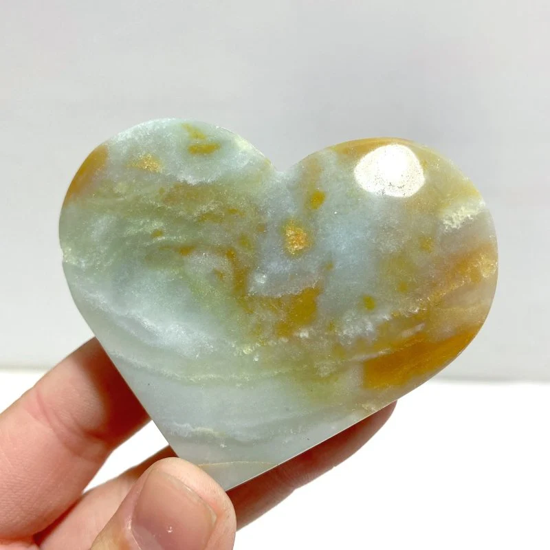 Beautiful Caribbean Calcite Heart Wholesale - Image 5