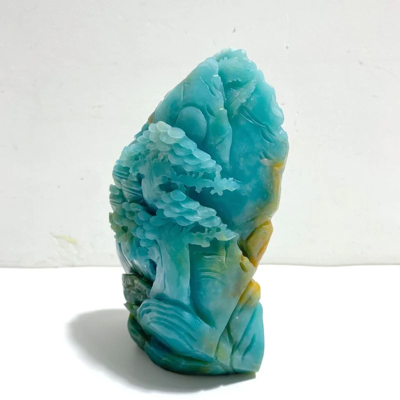 Beautiful Caribbean Calcite Landscape Pavilion Carving #1 - Image 3