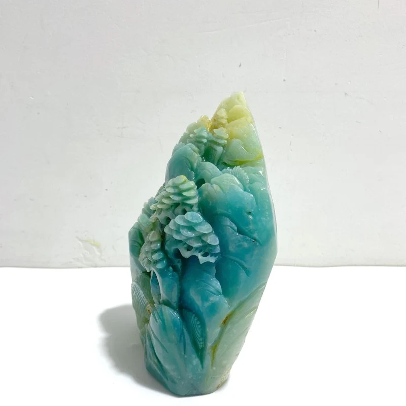 Beautiful Caribbean Calcite Landscape Pavilion Carving #2 - Image 3