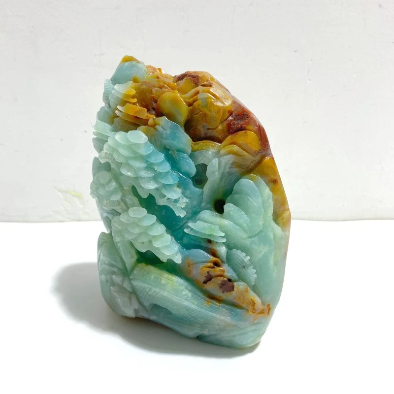Beautiful Caribbean Calcite Landscape Pavilion Carving #3 - Image 2