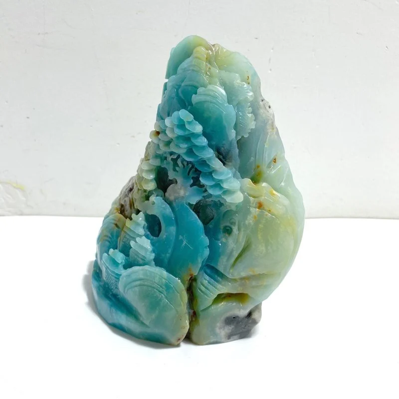 Beautiful Caribbean Calcite Landscape Pavilion Carving #4 - Image 3