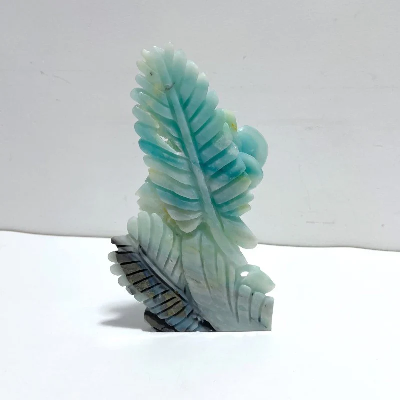 Beautiful Caribbean Calcite Mixed Pyrite Birds&Flower Carving - Image 5