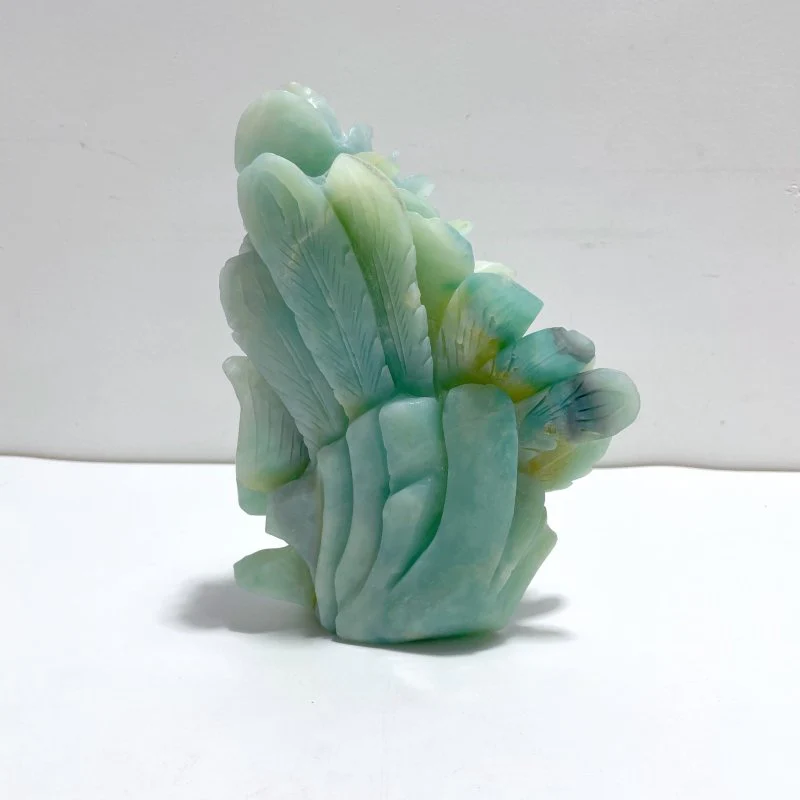 Beautiful Caribbean Calcite Peacock Carving - Image 2