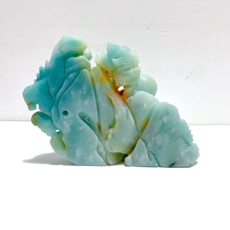 Beautiful Caribbean Calcite Two Dragons Playing with a Pearl Carving - Image 3