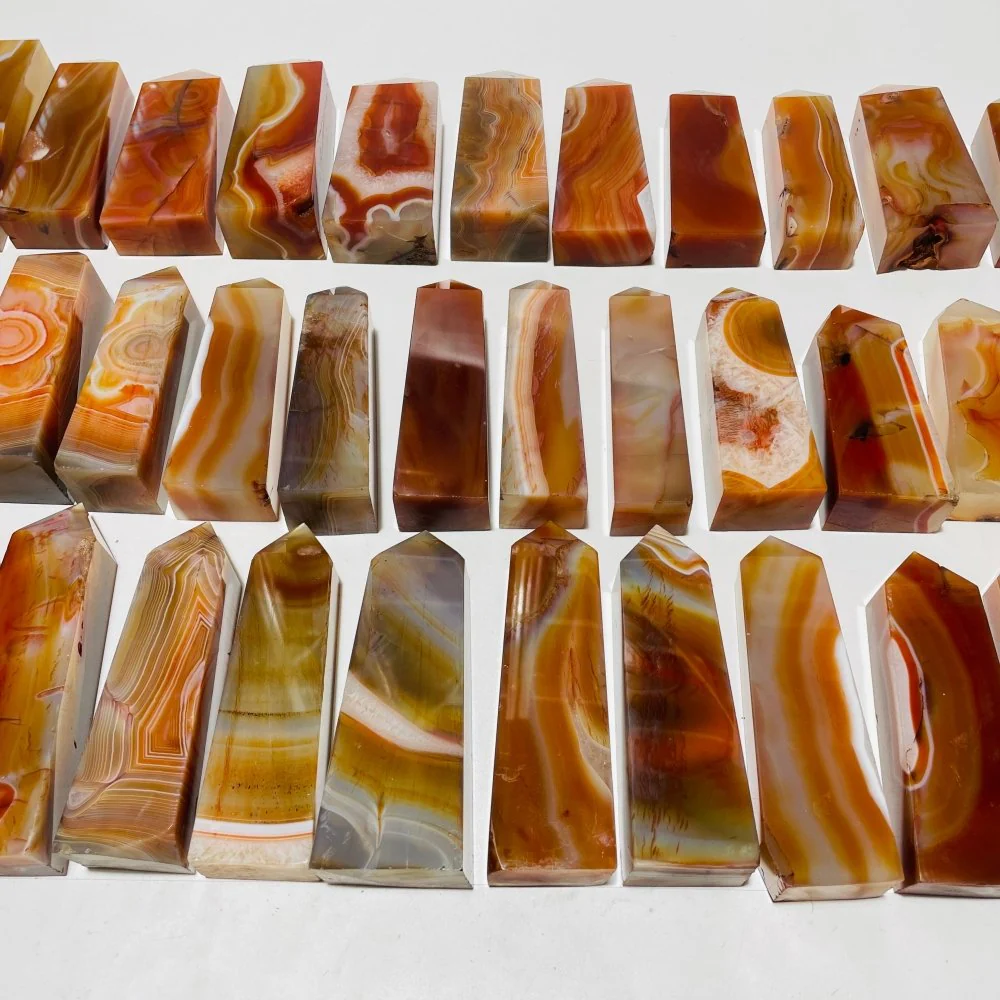 35 Pieces Beautiful Stripe Carnelian Points - Image 2