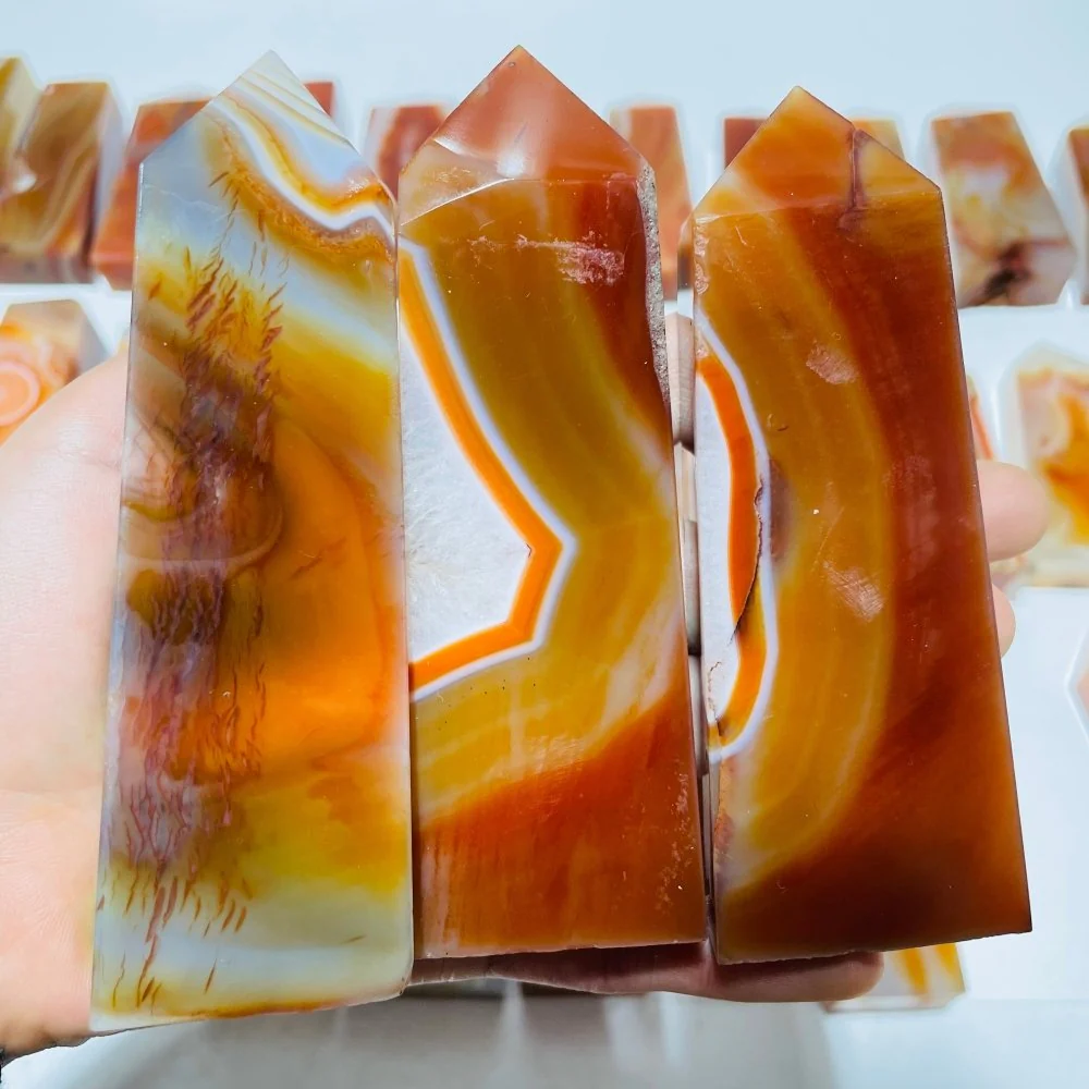 35 Pieces Beautiful Stripe Carnelian Points - Image 6