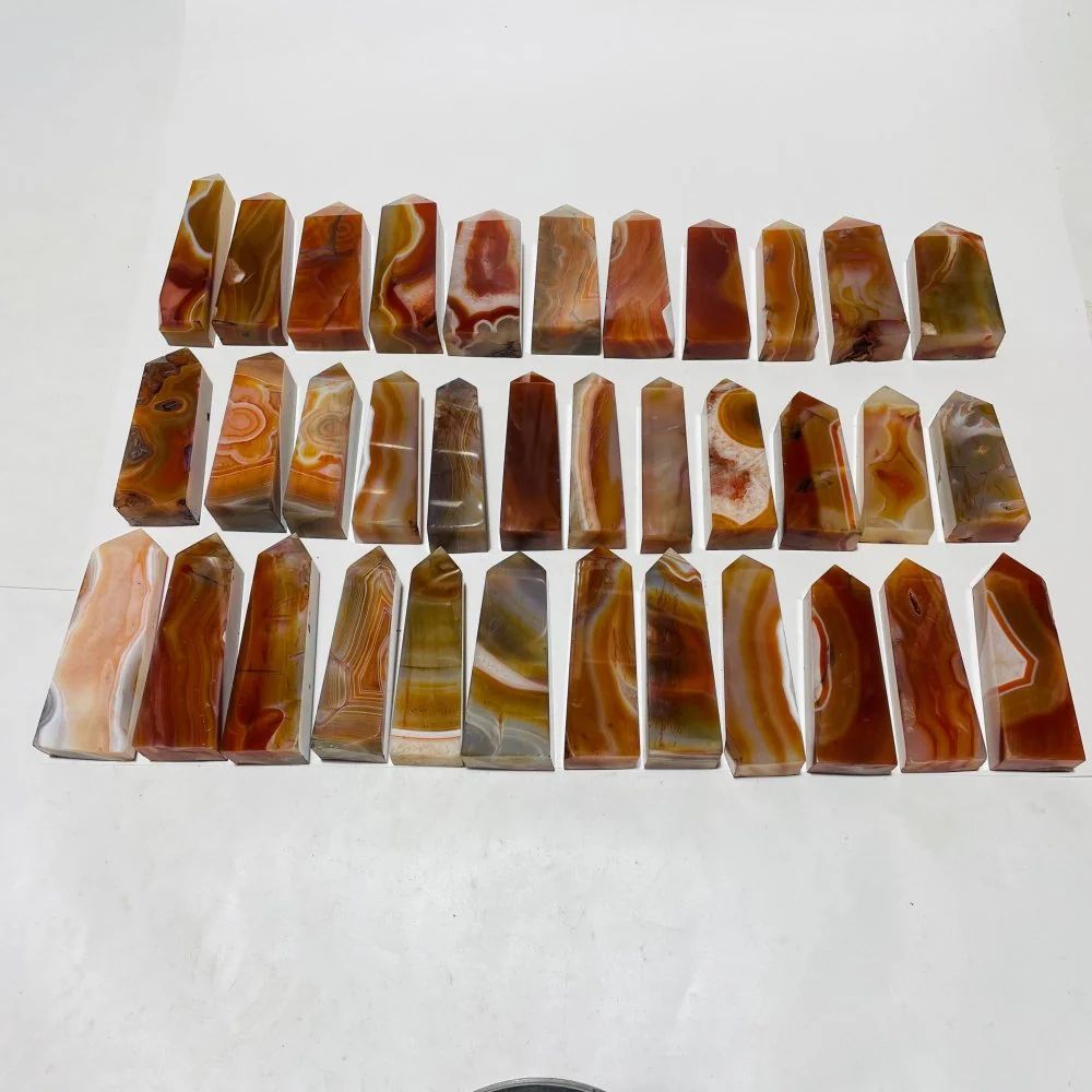 35 Pieces Beautiful Stripe Carnelian Points - Image 8