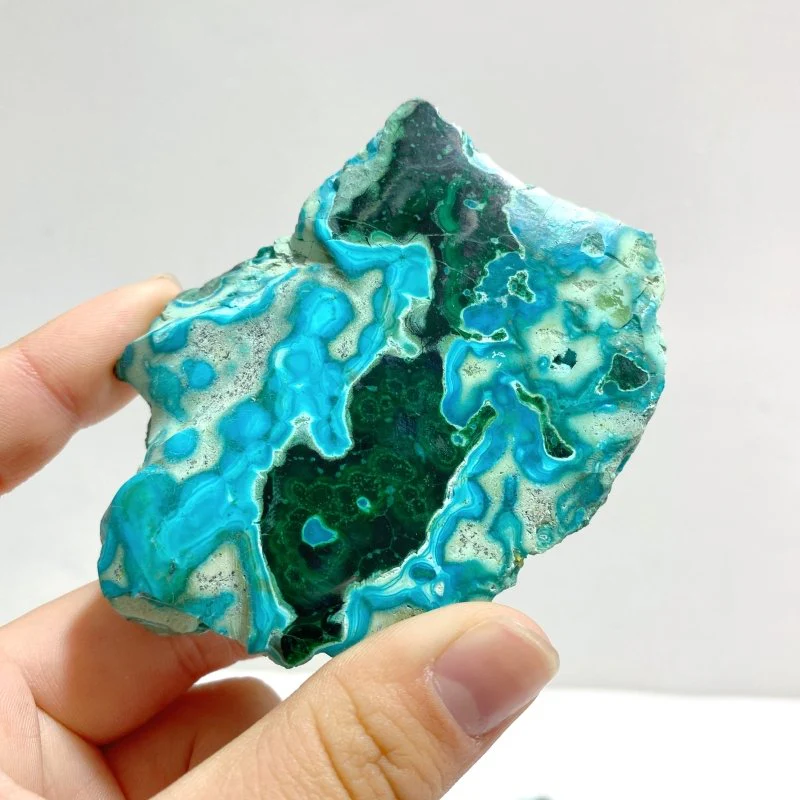 8 Pieces Beautiful Chrysocolla Mixed Malachite Slab High Quality Specimen - Image 2