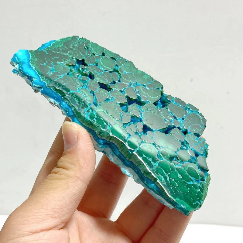 8 Pieces Beautiful Chrysocolla Mixed Malachite Slab High Quality Specimen - Image 8
