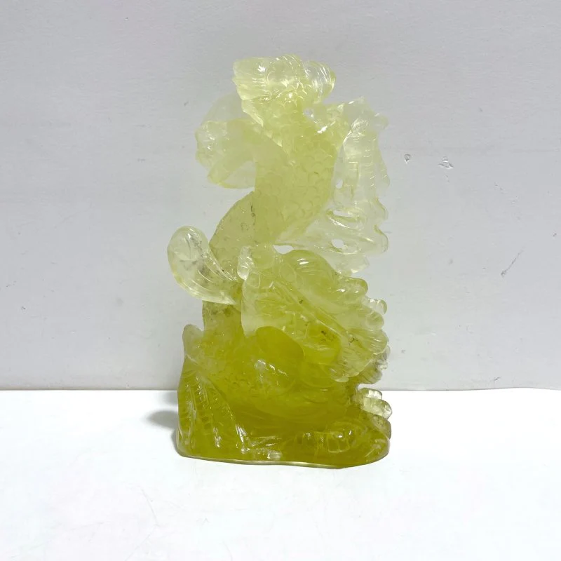 Beautiful Citrine Dragon Carving