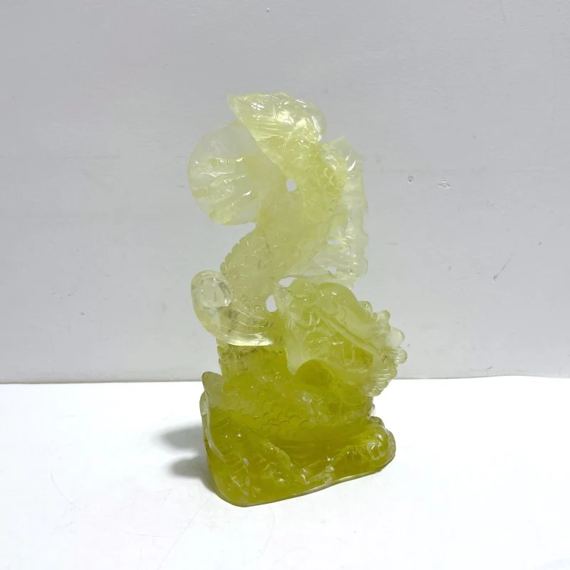 Beautiful Citrine Dragon Carving - Image 2