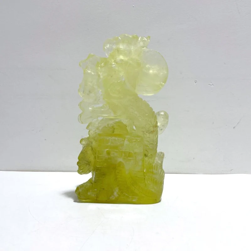 Beautiful Citrine Dragon Carving - Image 3
