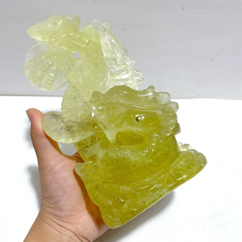 Beautiful Citrine Dragon Carving - Image 4