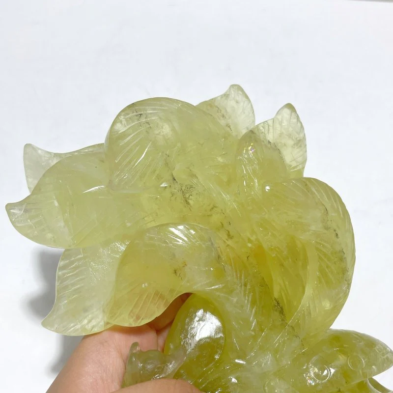 Beautiful Citrine Nine-tailed Fox Carving - Image 5