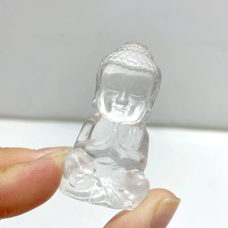Beautiful Clear Quartz Buddha Carving Wholesale