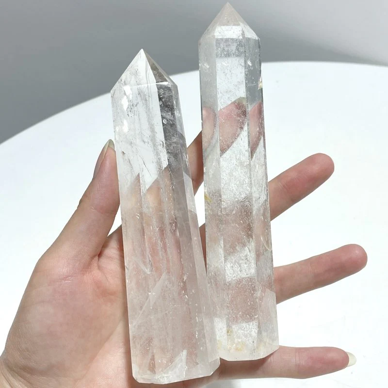 15 Pieces 5.2-6.7in Fat Clear Quartz Tower - Image 5