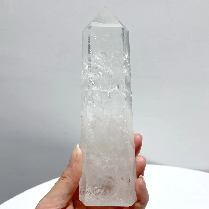 15 Pieces 5.2-6.7in Fat Clear Quartz Tower - Image 6