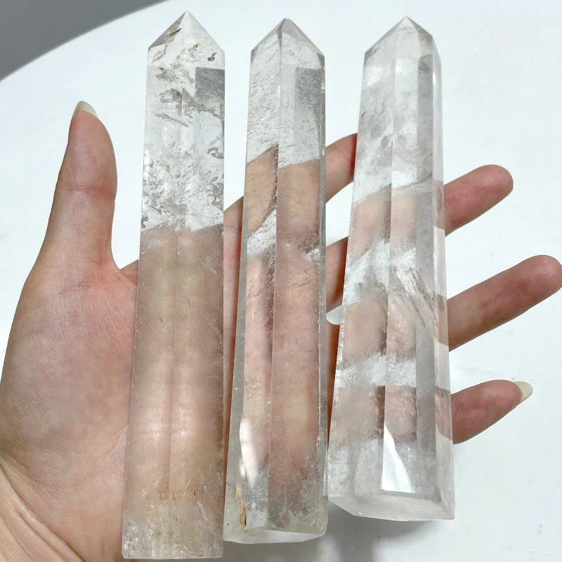 15 Pieces 5.2-6.7in Fat Clear Quartz Tower - Image 8