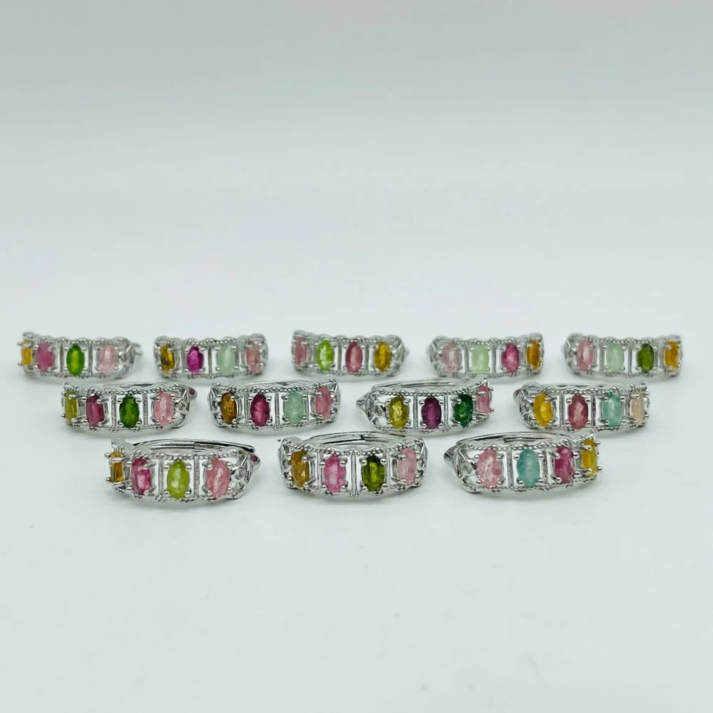 4 Color Beautiful Tourmaline Ring Colorful Gemstone Wholesale - Image 3
