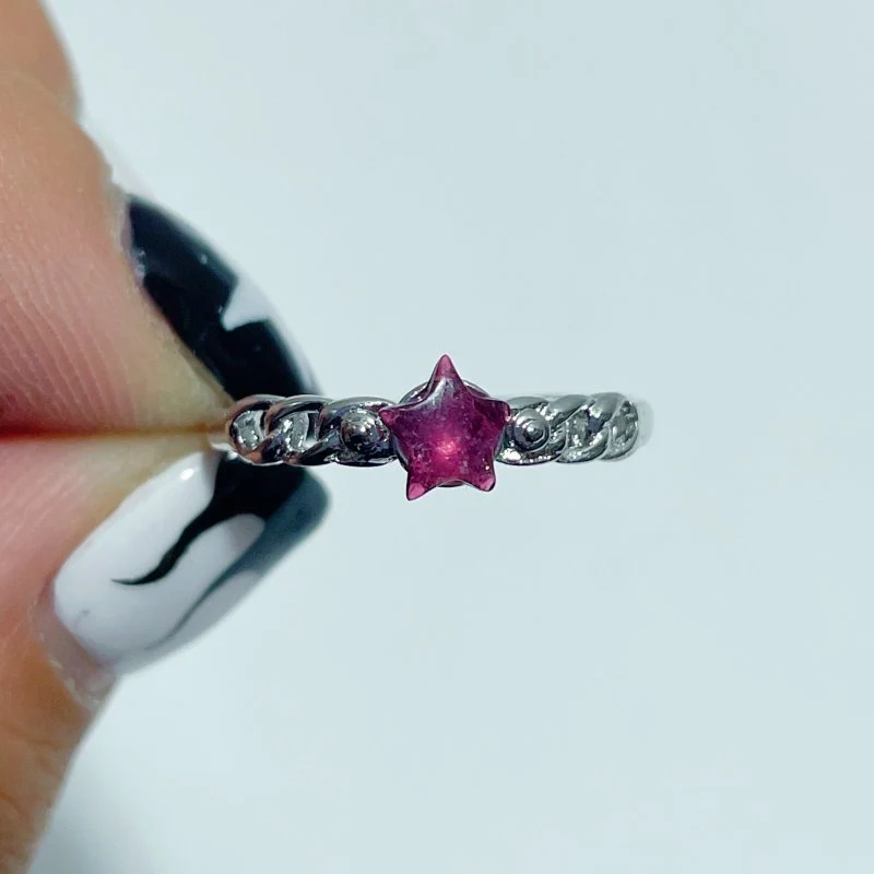 Beautiful Colorful Tourmaline Star Ring Wholesale - Image 4