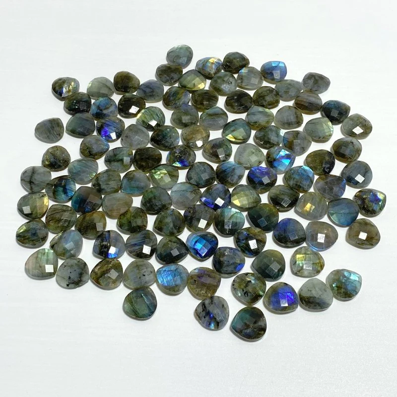 Beautiful Cut Faceted Labradorite Heart Shape DIY Pendants Wholesale