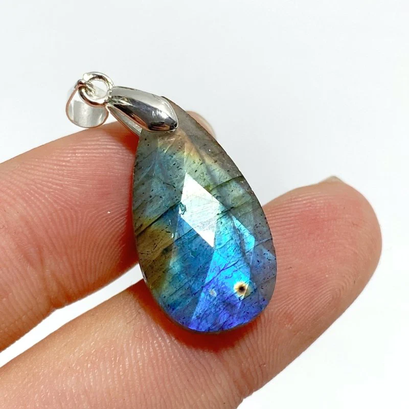 Beautiful Cut Faceted Labradorite Waterdrop Pendants Wholesale - Image 4