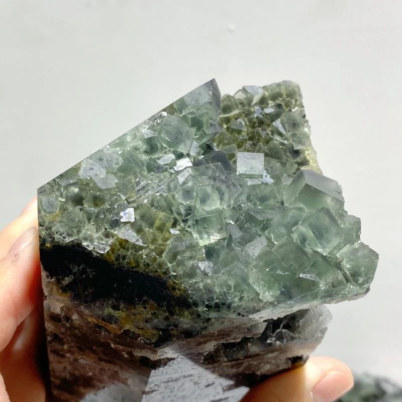 10 Pieces Cutting Fluorite Mineral Geode Cubes Specimen - Image 3