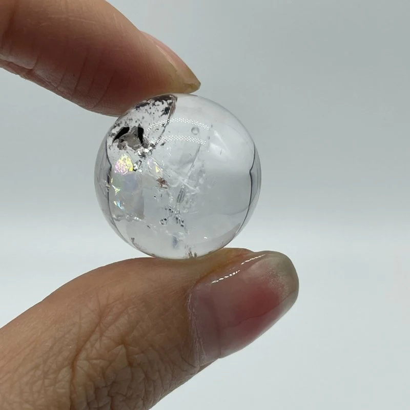 Beautiful Enhydro Quartz Sphere With Moving Bubble - Image 2