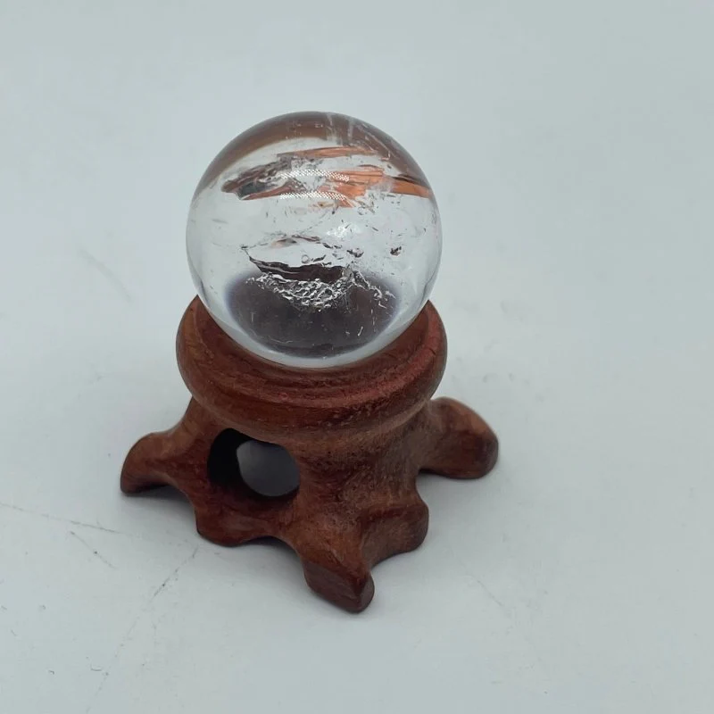 Beautiful Enhydro Quartz Sphere With Moving Bubble - Image 4