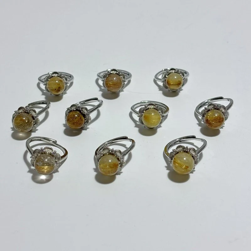 Beautiful Flowers Rutile Quartz Crystal Ring Wholesale - Image 2