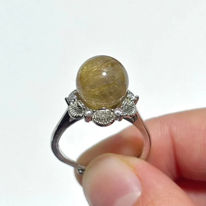 Beautiful Flowers Rutile Quartz Crystal Ring Wholesale - Image 3