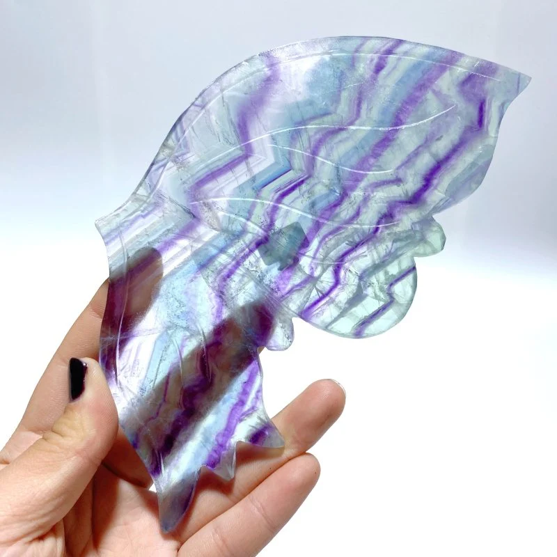 Beautiful Fluorite Symmetry Butterfly Wing With Stand - Image 4