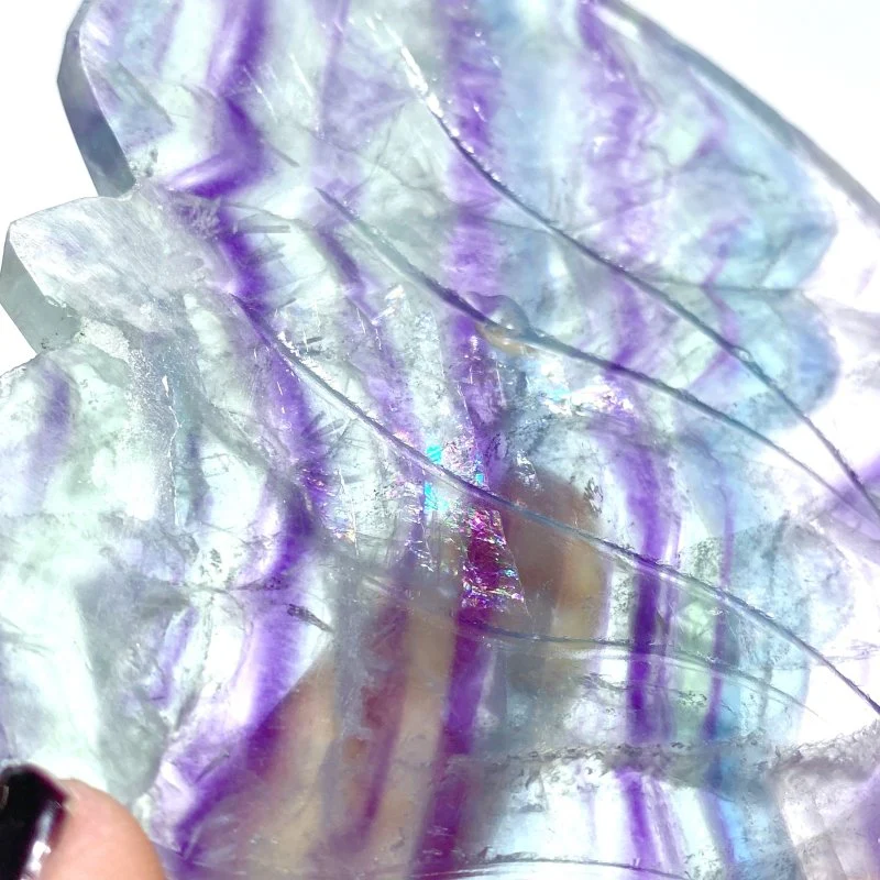 Beautiful Fluorite Symmetry Butterfly Wing With Stand - Image 5