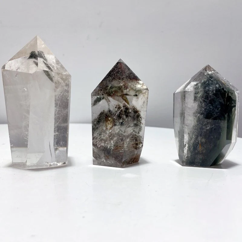 3.3-4in 3 Pieces Beautiful Garden Quartz Tower