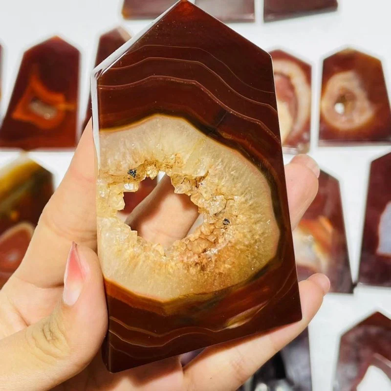 25 Pieces Beautiful Geode Carnelian Tower Points - Image 6