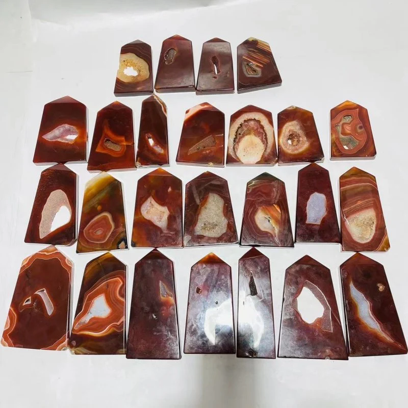 25 Pieces Beautiful Geode Carnelian Tower Points - Image 7