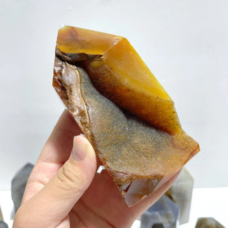 19 Pieces Beautiful Geode Druzy Agate Four-sided Tower Point - Image 4
