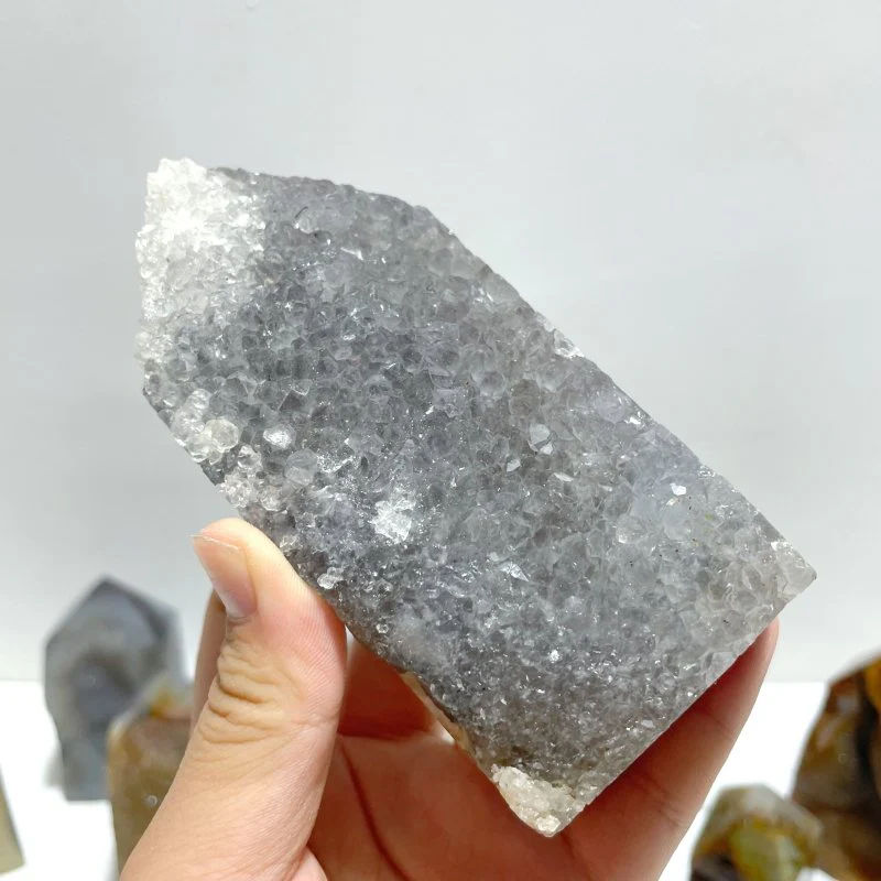 19 Pieces Beautiful Geode Druzy Agate Four-sided Tower Point - Image 6
