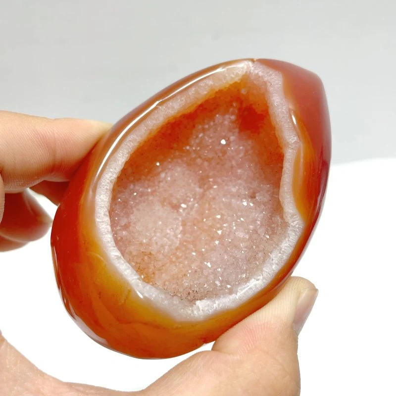 18 Pieces Beautiful Geode Druzy Carnelian - Image 2