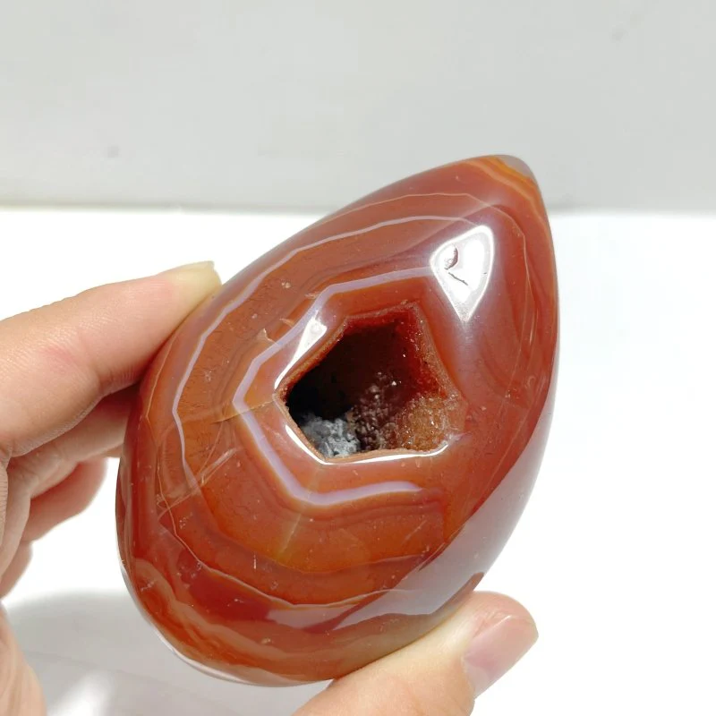 18 Pieces Beautiful Geode Druzy Carnelian - Image 7