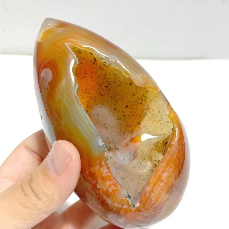 18 Pieces Beautiful Geode Druzy Carnelian - Image 8