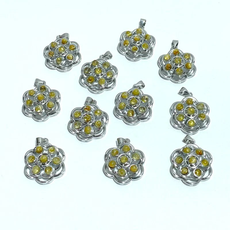 Beautiful Golden Rutile Quartz Rotatable Pendant Wholesale - Image 3